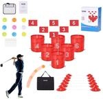VEVOR Golfspiel Set, 6-Loch-Golfplatz, &Uuml;bungsspiele f&uuml;r Golf im Eimer,