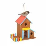 Relaxdays Vogelhaus, Holz, zum Aufh&auml;ngen, HBT: 30,5 x 32,5 x 19 cm, Vogelvilla
