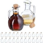 Relaxdays Flaschen zum Bef&uuml;llen, 24er Set, 150 ml, mit Korken, f&uuml;r &Ouml;l, Essig,