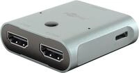 goobay HDMI 2.1 Switch, 8K 60Hz Umschalter 2x1, f&uuml;r TV/Monitor/Beamer, 2...