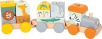 small foot Holzzug "Safari", Steck- und Stapelspiel aus Holz, in Pastellfarben,...