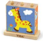 Viga Toys - Bilderw&uuml;rfel Puzzle - Wildtiere