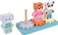 small Foot Stapelspiel mit Zahnrad &bdquo;Jungle Friends, hochwertiges...