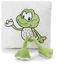 NICI Kissen Frosch Fridolin Frog 30x30cm - wei&szlig; - Flauschiges...