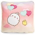 NICI Kissen MOLANG quadratisch 30x30cm bunt - Flauschiges Kuscheltierkissen f&uuml;r