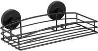 WENKO Wandablage Mod. Vacuum-Loc Schwarz offene Drahtkorb-Design lackierter...