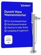 Duravit Wave Wannenarmatur bodenstehend f&uuml;r 2 Verbraucher mit Umstellventil,
