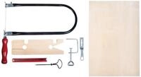 Rayher 69218000 Laubs&auml;ge-Set, mit Nagelbohrer, Sperrholzplatte und weiterem Zubeh&ouml;r