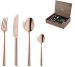 Amefa METROPOLE Besteck Set 24-teilig PVD kupfer | Mit Besteckbox | Besteckset 6