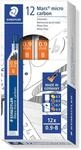 STAEDTLER 250 09-B Mars Micro Feinminen, Minendurchmesser 0.9 mm, B, 12 St&uuml;ck,