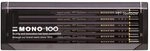 Tombow Bleistift MONO 100 H, 12er-Set, hochwertige Graphitmine mit hoher Dichte,