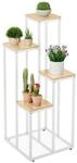 Relaxdays Blumentreppe, 4 Ablagen, HxBxT 100 x 40 x 40 cm, platzsparend, Stahl...