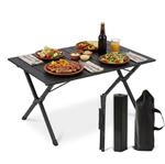 Relaxdays Campingtisch, klappbar, HBT:44 x 90 x 60 cm, Stahl & Kunststoff,