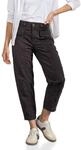 Street One High Waist Barrel Leg Hose im Casual Fit Black Coffee 34