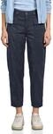 Street One High Waist Barrel Leg Hose im Casual Fit Darkest Blue 34