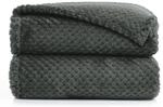 RESTILO Kuscheldecke 220x240 cm Graphit Decke Microfaser Wohndecke Tagesdecke Fleece