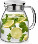kela Wasserkaraffe 1,2 Liter LUNA, Glaskaraffe mit Deckel, 2 Ausguss-&Ouml;ffnungen,