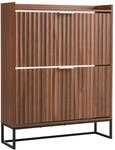 VEVOR Schuhschrank mit 2 Klappen, platzsparender Schuhkipper & Kippschutz,