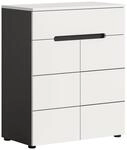xonox.home - Schuhkommode Canu 80x94x37 cm in Korpus Basalt grau Nb. und Front...