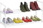 Relaxdays Schuhregal, 2 Ebenen, Stecksystem, 8 Paar Schuhe, Flur, erweiterbar,...