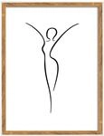 walther design Bilderrahmen Silhouette Holzrahmen, 40x50 cm, Natur, NW050H