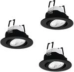 EGLO connect.z Smart-Home 3er-Set LED Einbaustrahler Saliceto-Z, &Oslash; 8,8 cm, flache