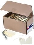Apli 121312 Lot von 1000 amerikanischen Etiketten mit Eisendraht 80 mm x 38 mm