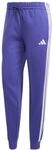 adidas Damen Essentials 3-Stripes Fleece Slim Pants, Pure Purple/White, L