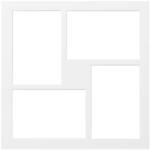 walther design Passepartout f&uuml;r Bilderrahmen 30x30 cm, Weiss, 4 Ausschnitte...