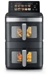 CASO AirFry Duo Tower, Doppel-Hei&szlig;luftfritteuse, AirFryer, 12,4L (2x 6,2 L)