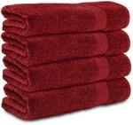 Komfortec 4er Duscht&uuml;cher 70x140 cm Set aus 100% Baumwolle, 470g/m&sup2;, Frottee,
