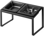 Yamazaki 10242 NOOKS Angeschr&auml;gte Futtern&auml;pfe mit Anti-Schling-Einsatz & St&auml;nder,