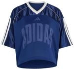 adidas Damen Stadium Mesh Shirt, Dark Blue, L