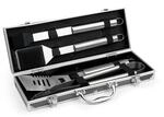 Leopold Vienna 4-teiliges Grillwerkzeug-Set im Koffer - Zubeh&ouml;r BBQ