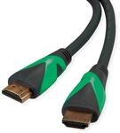 ROLINE GREEN ATC 8K HDMI Ultra HD Kabel mit Ethernet, ST/ST, schwarz, 1 m