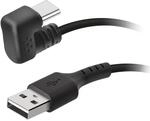 SBS USB-A auf USB-C Winkelkabel, 180&deg; Stecker, Ladekabel, Datentransfer,...