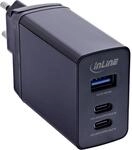 Inline 3-Port TravelCharge 65W Netzteil mit GaN-Technologie, 2X USB-C (PD3.0,...