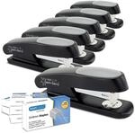 Rapesco 1734 6 ECO Sting Ray Heftger&auml;ten und 6000 Heftklammern, Schwarz