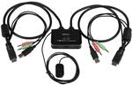 StarTech.com 2 Port USB HDMI KVM Switch mit Audio und Fernschalter - Desktop