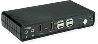 ROLINE KVM-Audio-Switch Dual Head HDMI 4K60, 1 User - 2 PC