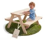 roba Kinder Outdoor+ Sitzgruppe "Picknick for 4" - Sitzgarnitur aus Massivholz -