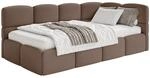 Selsey Jugendbett 120x200cm Braun mit Matratze und Lattenrost, gepolstertes