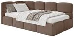Selsey Jugendbett 120x200cm Braun mit Matratze und Lattenrost, gepolstertes