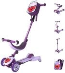 HUDORA 4‑in‑1 Kinder Scooter Monster‑Design &ndash; flexibles...