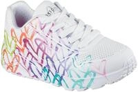 Skechers M&auml;dchen Uno Lite Metallic Joy Turnschuhe, White Synthetic/ Multi...