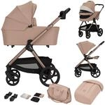 LIONELO Carmine 2 in 1 Kinderwagen Kombikinderwagen ab Geburt bis 4 Jahre, bis 22 kg,