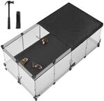 SONGMICS Kleintiergehege, halbtransparente Platten, atmungsaktiv, wasserresistentes