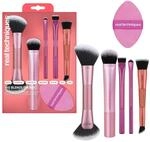 Real Techniques Big Blends Energy Pinsel + doppelseitiger Puff, 6-teiliges Set f&uuml;r