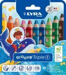 LYRA L3831100 Groove Triple 1, Kartonetui mit 10 Farbstiften, Sortiert,...