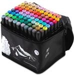 Nukido Alkohol Marker Filzstifte Mit Tasche Doppelseitige Wasserfest 80 St&uuml;ck